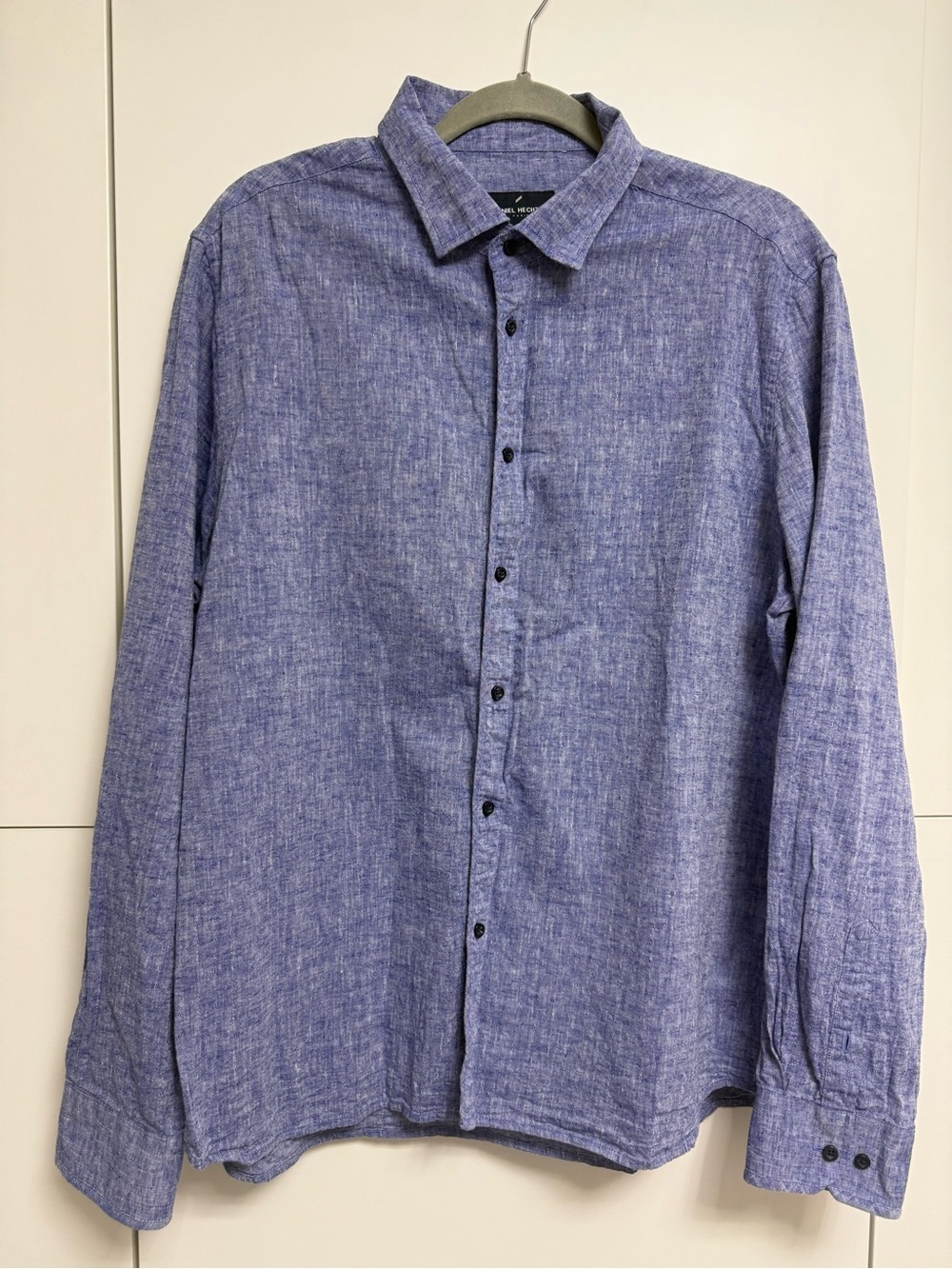 Daniel Hechter Men's  size Xl Heathered Blue Long-Sleeve Button-Down Shirt